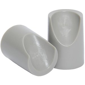 NPS Modern Plastic Folding Chair V-Tip Caps in Gray (Set of 100)