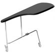 NPS Modern Wood Left Tablet Arm for 8500 Series Stack Chair in Black/Chrome