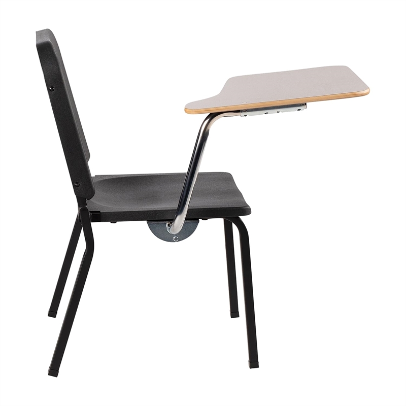 NPS Modern Wood Tablet Right Arm For 8200 Series Stack Chair in Gray Nebula