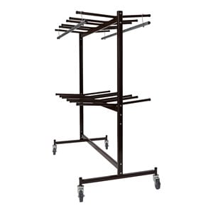NPS Modern Powder-Coated Steel Metal Chair Truck with Checkerette Bars in Brown