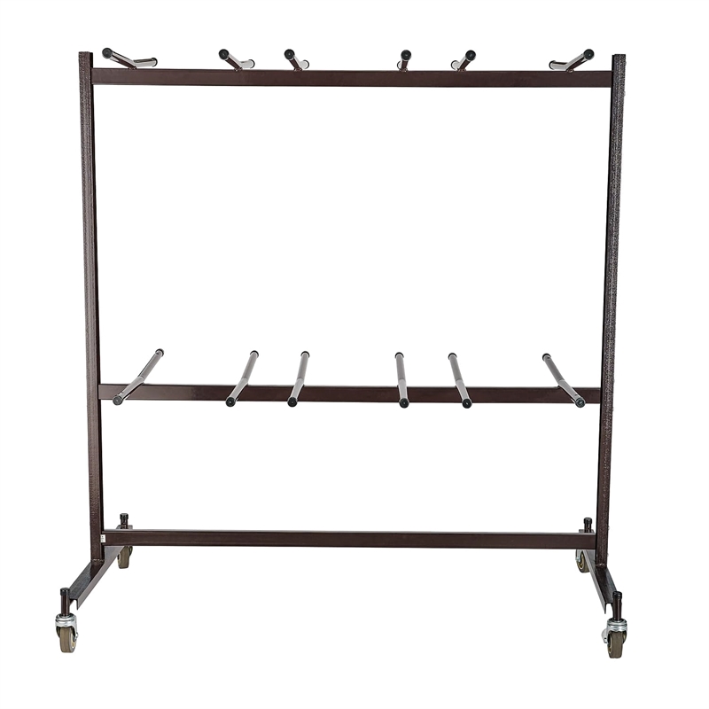 NPS Modern Steel Metal Steel Double Tiers Hanging Chair Truck in Brown