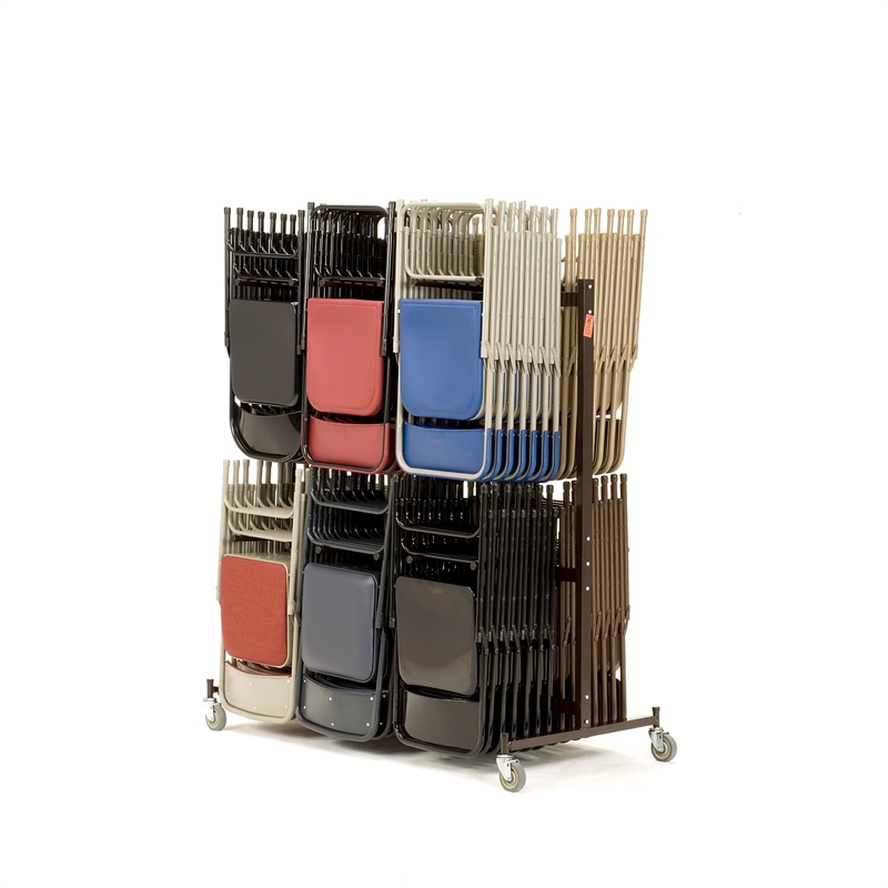 NPS Modern Steel Metal Steel Double Tiers Hanging Chair Truck in Brown
