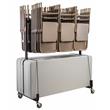 NPS Modern Steel Metal Table and Chair Storage Truck in Brown Powder-Coated