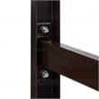 NPS Modern Steel Metal Table and Chair Storage Truck in Brown Powder-Coated