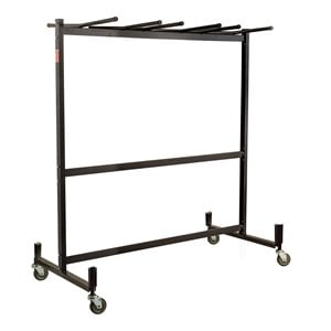 NPS Modern Steel Metal Table and Chair Storage Truck in Brown Powder-Coated