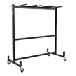NPS Modern Steel Metal Table and Chair Storage Truck in Brown Powder-Coated