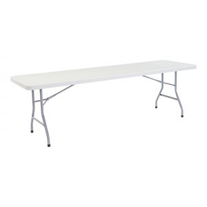 NPS BT3000 30x96&quot Modern Plastic Heavy Duty Folding Table in Speckled Gray