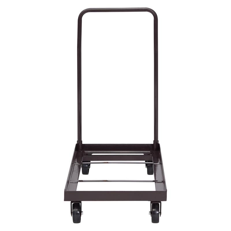 NPS Modern 4-caster Metal Steel Dolly for Series 800 Chairs in Brown