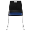 NPS Luvraflex Chair Black Poly Back and Blue Padded Seat
