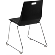 NPS Luvraflex Chair Black Poly Back and Black Padded Seat