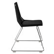 NPS Luvraflex Chair Black Poly Back and Black Padded Seat