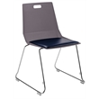 NPS Luvraflex Chair Charcoal Poly Back and Blue Padded Seat
