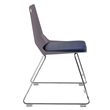 NPS Luvraflex Chair Charcoal Poly Back and Blue Padded Seat