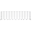 NPS Room Divider 6' Height 11 Sections Clear Acrylic Panels Grey Frame