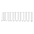 NPS Room Divider 6' Height 11 Sections Clear Acrylic Panels Grey Frame