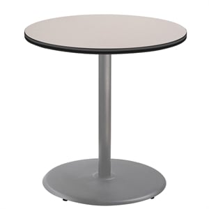 NPS Cafe Table 36&quot Round  Round Base 36&quotH Particleboard Grey Frame Grey Top