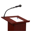 Oklahoma Sound Wood Power Plus Lectern with Wireless Headset Mic in Mahogany