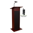 Oklahoma Sound Power Plus Lectern with Tie Clip/Lavalier Mic in Mahogany