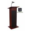 Oklahoma Sound Wood Power Plus Lectern and Rechargeable Battery in Mahogany