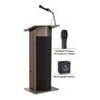 Oklahoma Sound Wood Power Plus Lectern and Rechargeable Battery in Brown