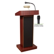 Oklahoma Sound Orator Series Lectern with Wireless Handheld Mic in Mahogany
