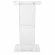 Oklahoma Sound Modern Acrylic Plastic Lectern with Shelf in Clear