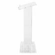 Oklahoma Sound Modern Acrylic Plastic Lectern with Shelf in Clear