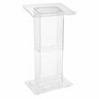 Oklahoma Sound Modern Acrylic Plastic Lectern with Shelf in Clear