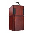 Oklahoma Sound Veneer Series Tabletop and Base Combo Sound Lectern in Mahogany