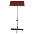 Oklahoma Sound Portable Presentation Series Metal Lectern Stand in Mahogany