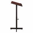 Oklahoma Sound Portable Presentation Series Metal Lectern Stand in Mahogany