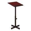 Oklahoma Sound Portable Presentation Series Metal Lectern Stand in Mahogany