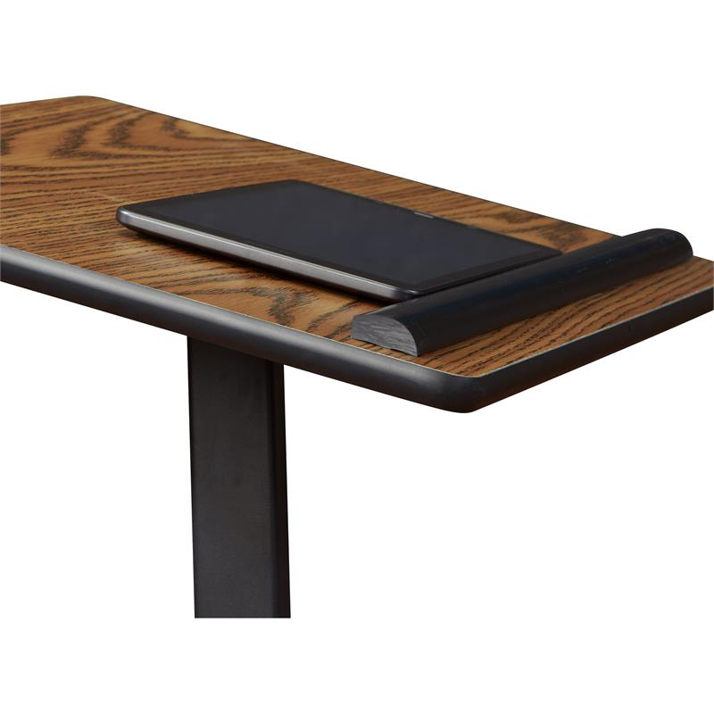 Oklahoma Sound Portable Presentation Series Metal Lectern Stand in Medium Oak