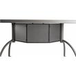 Oklahoma Sound Modern Plastic Teacher's WorkPod Desk in Charcoal Slate