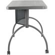 Oklahoma Sound Modern Plastic Teacher's WorkPod Desk in Charcoal Slate