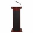 Oklahoma Sound 30W Apm Modern Wood Power Plus Lectern in Mahogany