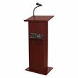 Oklahoma Sound 30W Apm Modern Wood Power Plus Lectern in Mahogany