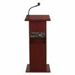 Oklahoma Sound 30W Apm Modern Wood Power Plus Lectern in Mahogany