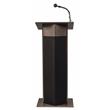 Oklahoma Sound 30W Apm Modern Wood Power Plus Lectern in Ribbonwood Brown