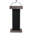 Oklahoma Sound Orator Series 40W Modern Wood Lecter in Ribbonwood Brown
