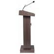 Oklahoma Sound Orator Series 40W Modern Wood Lecter in Ribbonwood Brown