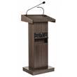 Oklahoma Sound Orator Series 40W Modern Wood Lecter in Ribbonwood Brown