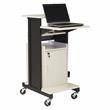 Oklahoma Sound PRC Series Metal Premium Plus Presentation Cart in Ivory/Black
