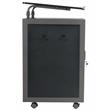 Oklahoma Sound Modern Metal Teacher's WorkPod Lectern in Charcoal Slate