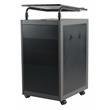 Oklahoma Sound Modern Metal Teacher's WorkPod Lectern in Charcoal Slate