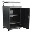 Oklahoma Sound Modern Metal Teacher's WorkPod Lectern in Charcoal Slate