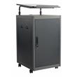 Oklahoma Sound Modern Metal Teacher's WorkPod Lectern in Charcoal Slate