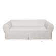 Cotton Twill 2 Piece Loveseat Slipcover in White