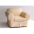 Cotton Twill 2 Piece Chair Slipcover in Yellow