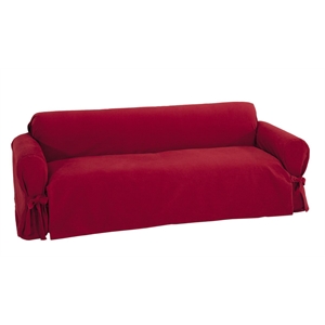 Cotton Twill One Piece Slipcover in Red